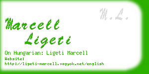 marcell ligeti business card